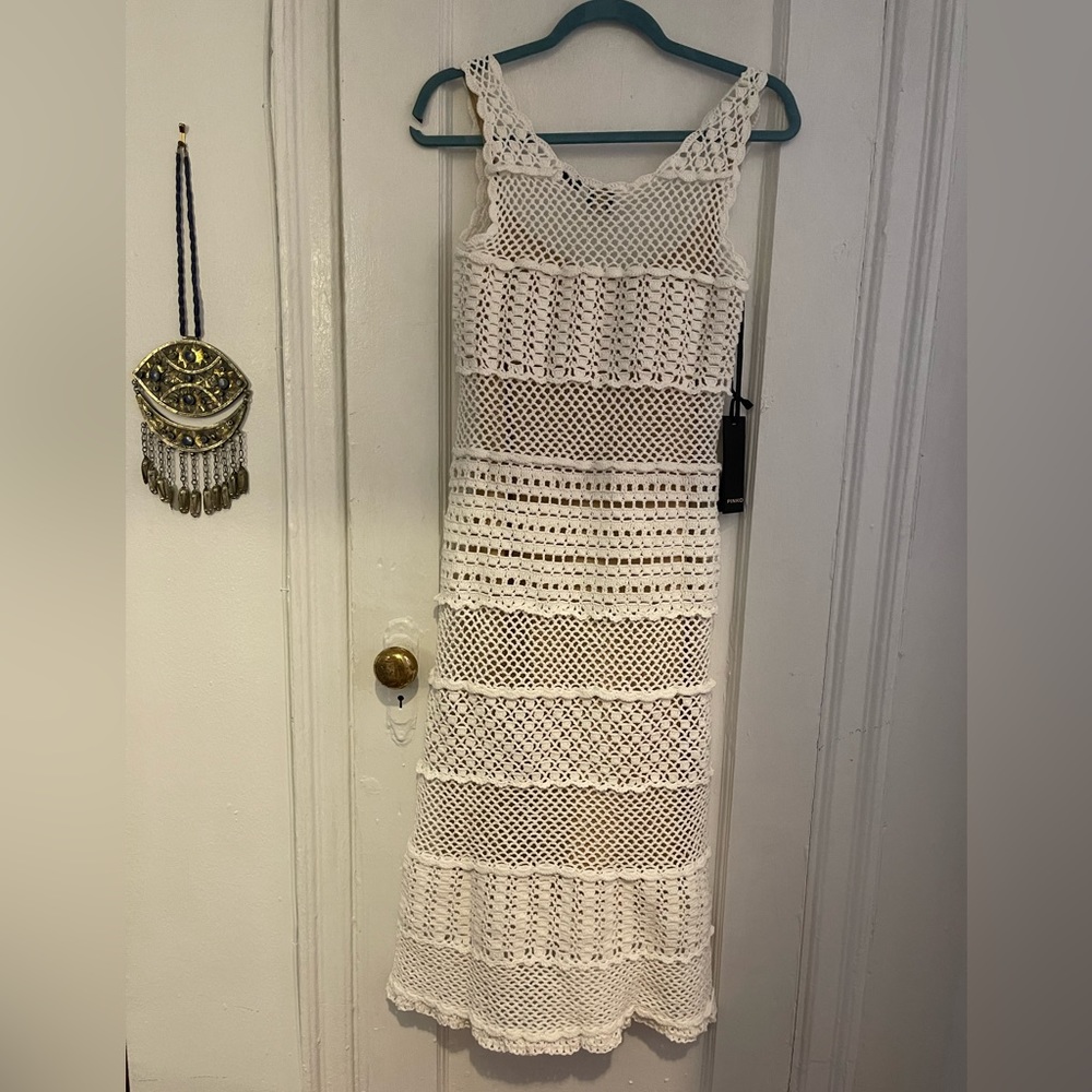Pinko Jamaica Crotchet Lace Dress. - Picture 8 of 12